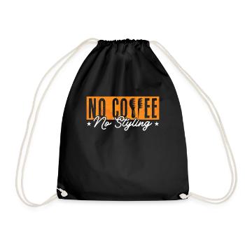 Hairstylist No Coffee No Haircutter Coffee Lover - Drawstring Bag - black - Front