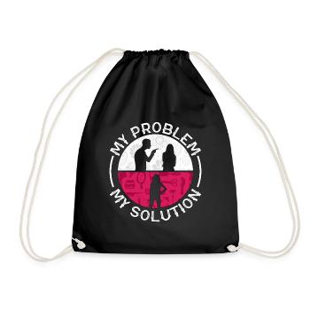 Hairstylist My Problem My Pictogram Mom Stylist - Turnbeutel - Schwarz - Vorne