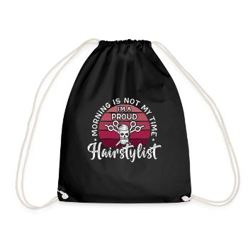 Coiffeur Le matin n’est pas mon heure, je suis coiffeur - Sac de sport léger - noir - Devant