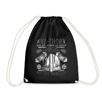 Vathor - Father's Day Father's Day Gift Viking - Drawstring Bag - black - Front