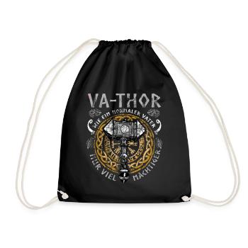 Vathor - Father's Day Father's Day Gift Viking - Drawstring Bag - black - Front