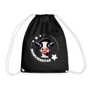 CATTLE STAR vache vaches drôle jeu de mots cinéma Fan de film - Sac de sport léger - noir - Devant