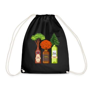 Chemise d’infirmière, chêne érable pin bouteille Style - Sac de sport léger - noir - Devant