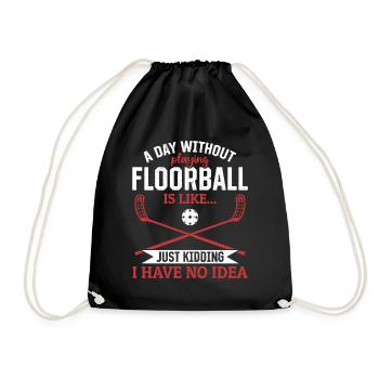 Citations drôles de floorball Joueur de floorball Unihockey - Sac de sport léger - noir - Devant