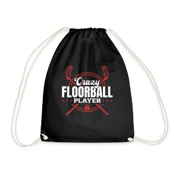 Joueur de floorball fou - Unihockey Floorball Playe - Sac de sport léger - noir - Devant
