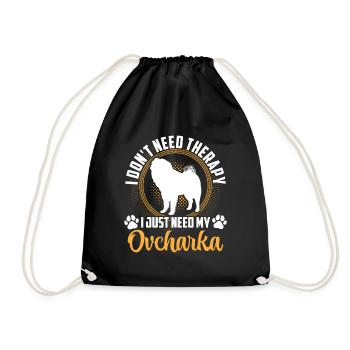 Ovcharka Only need Caucasian Ovcharka - Drawstring Bag - black - Front