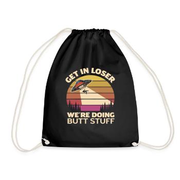 Retro Alien Alien Abduction Gift - Drawstring Bag - black - Front