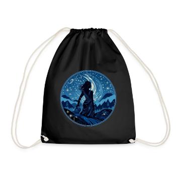 Chemise de nuit étoilée pour l’autonomisation des femmes - Sac de sport léger - noir - Devant