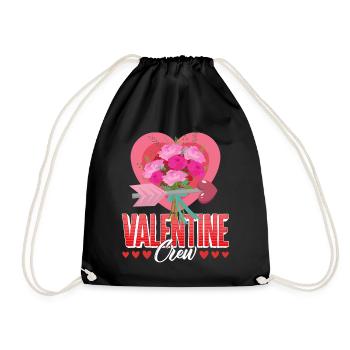 Valentinstag-Hemd, Valentinstag Crew Herzpfeil - Turnbeutel - Schwarz - Vorne