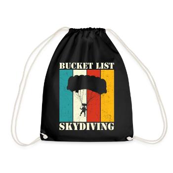 Skydiving - Turnbeutel - Schwarz - Vorne