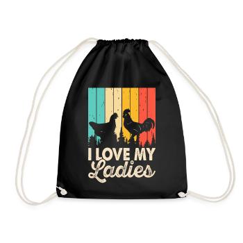 I Love My Ladies - Turnbeutel - Schwarz - Vorne