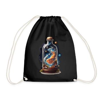 Univers en bouteille Esthétique de Style Bohème - Sac de sport léger - noir - Devant