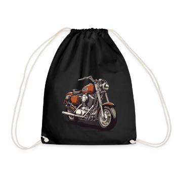Moto Motard Streetwear Style de course rétro - Sac de sport léger - noir - Devant