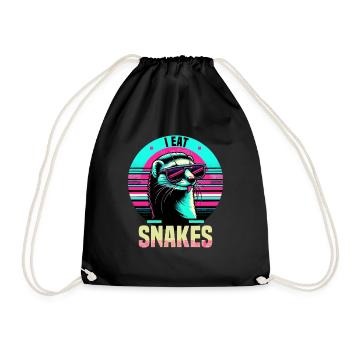 I Eat Snakes Vintage Mungo - Turnbeutel - Schwarz - Vorne