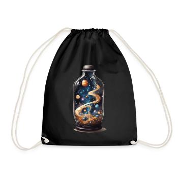Outer Space in Bottle Boho Esthétique Streetwear - Sac de sport léger - noir - Devant