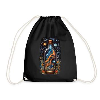 Galaxie en bouteille Boho Style esthétique - Sac de sport léger - noir - Devant