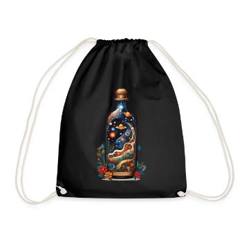 Magique Floral Outer Space Boho Streetwear Design - Sac de sport léger - noir - Devant