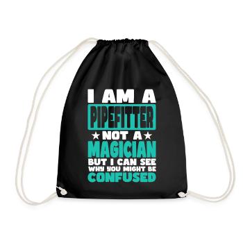 Pipefitter - Drawstring Bag - black - Front