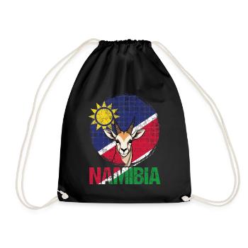Namibia Afrika Souvenir - Turnbeutel - Schwarz - Vorne