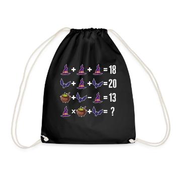 Chemise de mathématiques, ordre de mathématiques de l’opération chapeau de sorcière - Sac de sport léger - noir - Devant