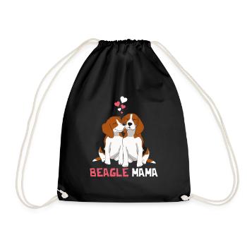 Beste Beagle Mama - Turnbeutel - Schwarz - Vorne