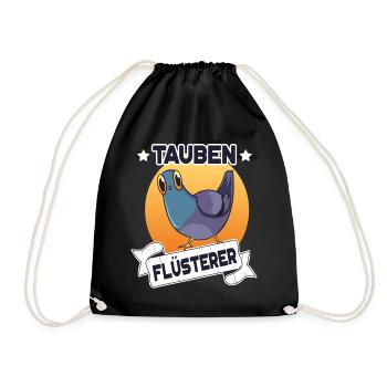 Pigeons, Whisperers, Carrier pigeons, Pigeon fanciers - Drawstring Bag - black - Front