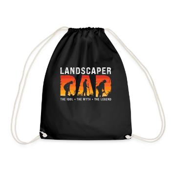 Landscaper Dad The Idol The Myth The Lawn Mower - Drawstring Bag - black - Front
