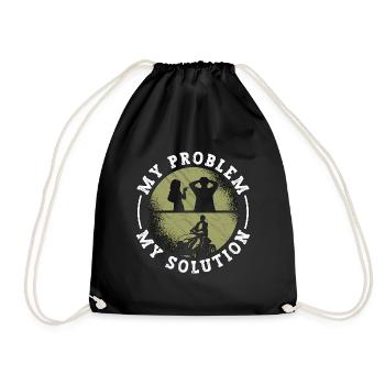 Landscaper My Problem My Pictogram Dad Landscaping - Drawstring Bag - black - Front