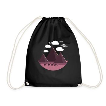 Soucoupe volante Pyramides d’Égypte - Sac de sport léger - noir - Devant
