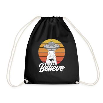 Retro Alien Faith - Drawstring Bag - black - Front