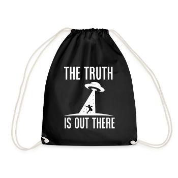 The Truth Alien Outer Space Flying Saucer - Drawstring Bag - black - Front