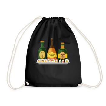 Chemise d’infirmière, Dragon Spicy Tuna California Roll - Sac de sport léger - noir - Devant