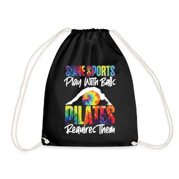 Pilates Instructor Teacher Tie Dye - Turnbeutel - Schwarz - Vorne