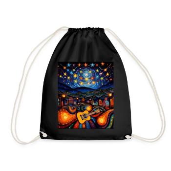 Cinco de Mayo Chemise Nuit Étoilée Fiesta dans le - Sac de sport léger - noir - Devant
