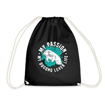 Amoureux du dugong Ma passion Mon amant du dugong Lamantin - Sac de sport léger - noir - Devant