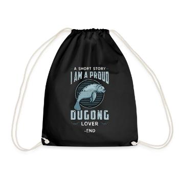 Amoureux du dugong Une histoire courte Je suis un amant de lamantin - Sac de sport léger - noir - Devant