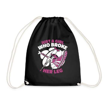 Juste une fille qui s’est cassé la jambe os cassé os - Sac de sport léger - noir - Devant