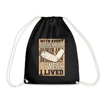 À chaque bras cassé, je jure que j’ai vécu chirurgien - Sac de sport léger - noir - Devant