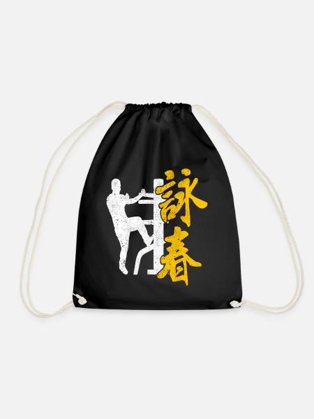 Wing Chun Logo Kampfkunst Dojo Kimono Gym - Turnbeutel - Schwarz