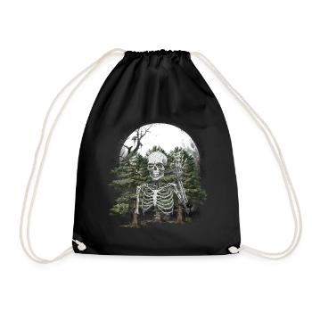 Woodland Ghost Ghost Midnight Spooky Halloween - Drawstring Bag - black - Front