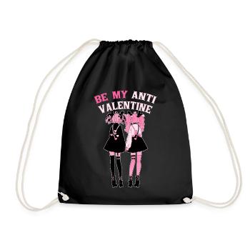 Be My Anti Valentine Couple Emo Friends Goth Fashi - Turnbeutel - Schwarz - Vorne