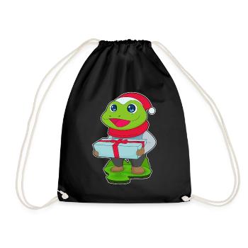 Frosch Weihnachten Paket - Turnbeutel - Schwarz - Vorne