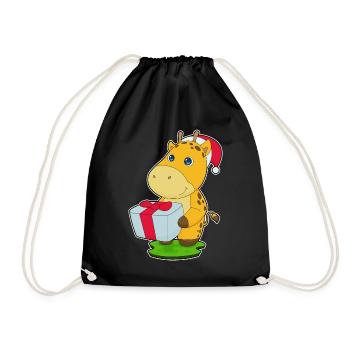 Forfait Noël girafe - Sac de sport léger - noir - Devant