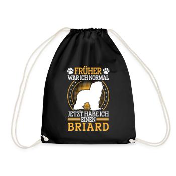 Briard was normal Berger de Brie Briard - Drawstring Bag - black - Front