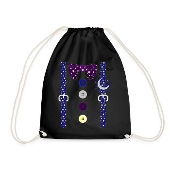 Chemise de sorcière, bretelles Moon Stars Night Luminous - Sac de sport léger - noir - Devant