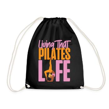 Pilates Instructor Teacher Living - Drawstring Bag - black - Front