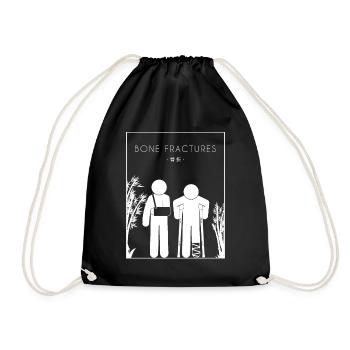 Bone Fractures Chinese Hanzi Broken Bone Bone - Drawstring Bag - black - Front