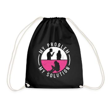 Data Miner My Problem My Pictogram Mom Programming - Drawstring Bag - black - Front
