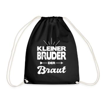Kleiner Bruder Der Braut Hochzeit Heirat Kostüm - Turnbeutel - Schwarz - Vorne