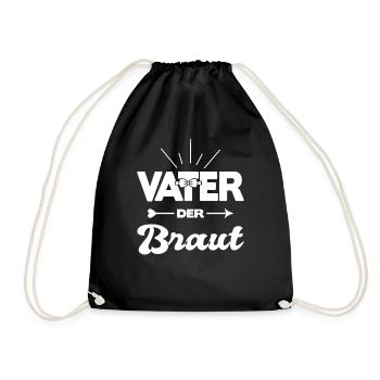 Vater Der Braut Hochzeit Heirat Kostüm - Turnbeutel - Schwarz - Vorne